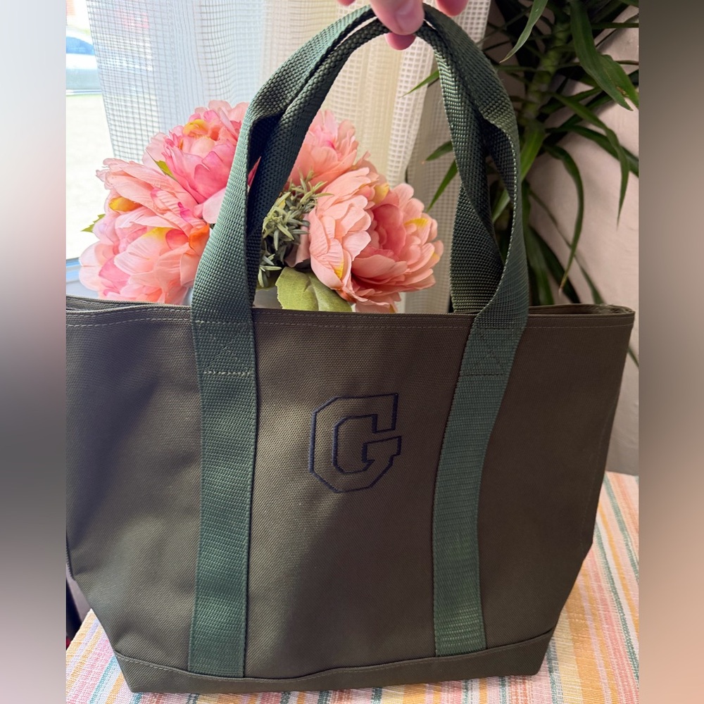 L.L. Bean Olive Green Canvas Tote NWOT - Picture 6 of 9